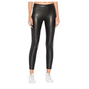 Free People Vegan Leather Legging in Black 26
